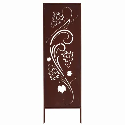 Produktbild von Paravent, Schutzwand für Terrasse, Gartendekoration 160x50 cm mit Weinranken-Motiv