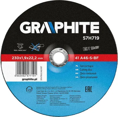 Produktbild von Graphite Metall Trennscheibe 115 x 6,4 x 22,2 mm