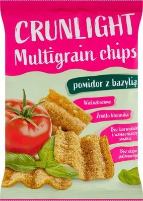 Zdjęcie produktu dla Crunlight Chipsy Wielozbożowe Pomidor Z Bazylią 70 G