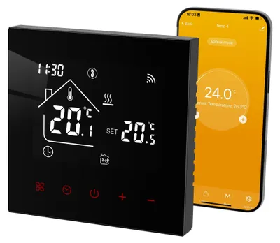 Productafbeelding van Slimme wifi-thermostaat voor elektrische vloerverwarming, programmeerbaar