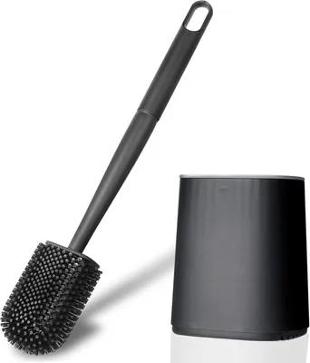 Produktbild von Toilettenbürste mit langem Griff, Silikon, Flexibler Bürstenkopf, Gründliche Reinigung, für Toilette