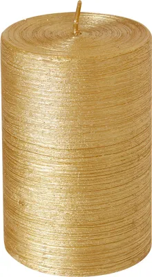 Produktbild von Weihnachtskerzen Stumpenkerze "Glory" Gold 100/68 mm