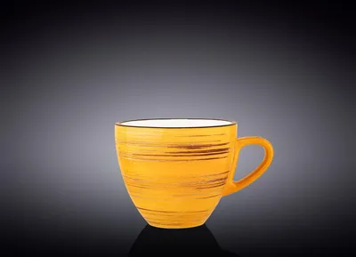 Zdjęcie produktu dla Filiżanka do kawy Wilmax, 300 ml, żółta, porcelana, WL-669436/A