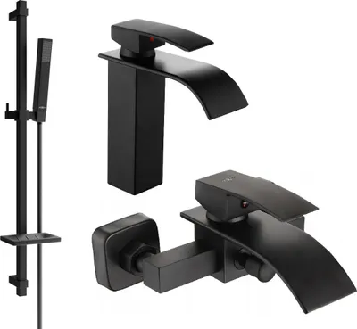 Immagine prodotto di Mexen Aries DQ77 set da bagno, nero - 744803DQ77-70