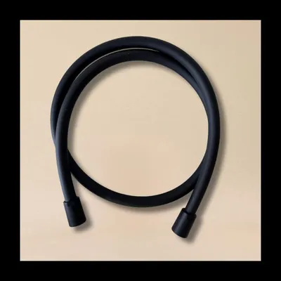 Produktbild von AquaCraft 100 Duschschlauch 125 cm matt schwarz | Brauseschlauch mit 1/2 Zoll Anschluss | Flexibler Metallschlauch mit Knickschutz | Drehkonus verdrehsicher | Schlauch schwarz | Duschzubehör