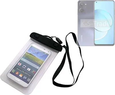 Produktbild von K-S-Trade Schutz Hülle Handy Hülle Kompatibel mit Realme 10 Beach Bag wasserdicht 16cm x 10cm Schutzhülle Staub Sand Flachwasser Beachbag Case