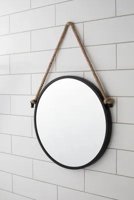 Produktbild von NATUREL Spiegel rund Ø 40 cm Metall, schwarz
