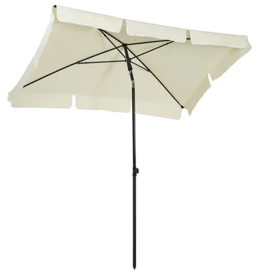 Produktbild von Sonnenschirm  UV-Schutz Gartenschirm knickbar, perfekt fš¹r Balkon & Strand, Cremewei? & Schwarz