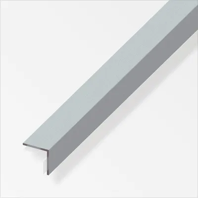 Produktbild von alfer Winkel 1 m, 15 x 15 mm Aluminium eloxiert gebürstet Edelstahloptik