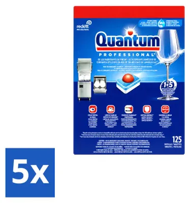 Produktbild von 5 x Finish Quantum Professional All-in-One Spülmaschinentabs - Vorteilspackung - 5 Stücke