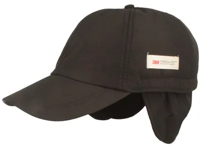 Productafbeelding van Baseballpet met fleecevoering en oorkleppen van Hut-Breiter, zwart, maat L