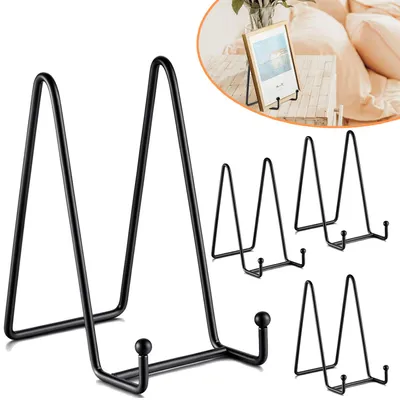 Produktbild von Tellerständer 4 Stück, Multifunktionaler Staffelei Aufsteller Halter für Dekoteller, Bilderrahmen und Bücher