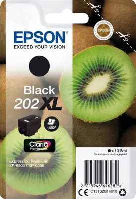 Produktbild von Epson Tintenpatrone schwarz Claria Premium 202 XL     T 02G1