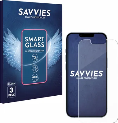 Produktbild von 3x Savvies Schutzglas Folie für Apple iPhone 14 9H Panzer Schutzfolie Glas Displayschutz klar transparent