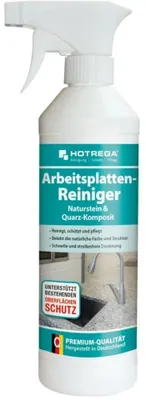 Produktbild von HOTREGA Arbeitsplatten Reiniger 500 ml Naturstein & Quarz-Komposit Sprühflasche
