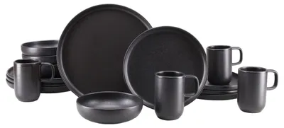 Obrázok produktu pre CreaTable, 25187, Uno Black, kombinovaná súprava, 16 kusov, kamenina
