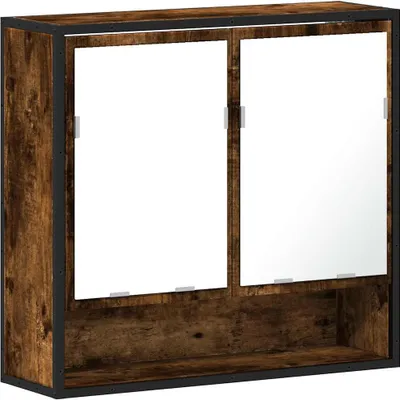 Obrázek produktu pro vidaXL Koupelnová zrcadlová skříňka kouřový dub 65x20x60 cm materiál na bázi dřeva