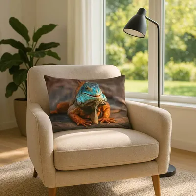 Produktbild von pad Kissenhülle  Guana 35 x 60 cm orange aus 100% Polyester-Velour Digitaldruck