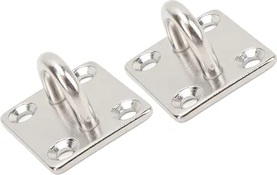 Immagine prodotto di 2 pezzi occhiello quadrato per barca, acciaio inox, forte e durevole, ferramenta marina SS per yacht, 50 x 60 mm
