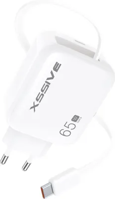 Productafbeelding van Xssive 65W PD snellader met intrekbaar USB-kabel - XSS-AC80