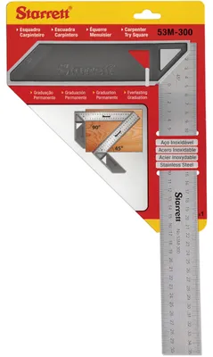 Productafbeelding van Starrett K53M-300-S meetvierkant voor houtbewerking – 300 mm (metrisch)