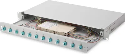 Image de DIGITUS LWL Spleißbox 1HE bestückt 12x LC DX OM3 grau