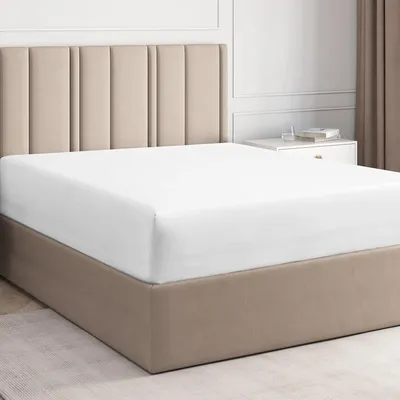 Produktbild von Bettlaken 120x200 weiß, 30 cm Tiefe -  geeignet für Matratzen bis zu 30 cm (12") Höhe - Weich