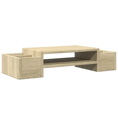 Obrázok produktu pre vidaXL Stojan na monitor s úložným priestorom Sonoma dub 70x27x15 Materiál na báze dreva
