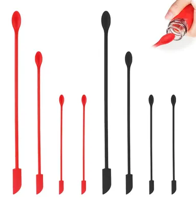 8 Mini-Spatel aus Silikon, wiederverwendbar, für Kosmetik und Lebensmittel