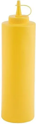 Produktbild von APS 93155 Quetschflasche, Polyethylen, 0,65 Liter, Ø 6,5 cm, Höhe 24 cm, gelb