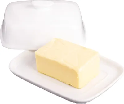 Produktbild von KitchenCraft Butterdose aus Keramik, weiß