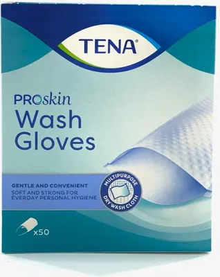 Image de Tena Wash Glove - 1 paquet de 50 gants