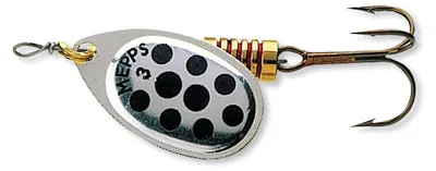Produktbild von DAIWA Mepps Aglia, mit Punkten, Spinner, silber/schwarz, 1 Stk, 52-05003 P