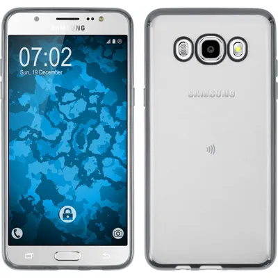 Produktbild von PhoneNatic Case kompatibel mit Samsung Galaxy J5 (2016) J510 - grau Silikon Hülle Slim Fit + 2 Schutzfolien