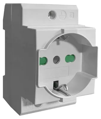 Obrázok produktu pre Zásuvka Schuko, 16 A, 220 V AC, modulárna, 2 DIN moduly