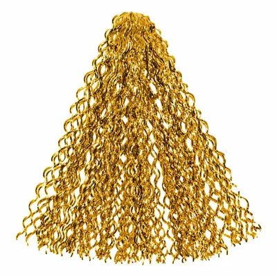 Produktbild von Lametta Engelshaar Feenhaar gelockt Lametta gold für Weihnachten Stanniol, KI-generiertes Bild