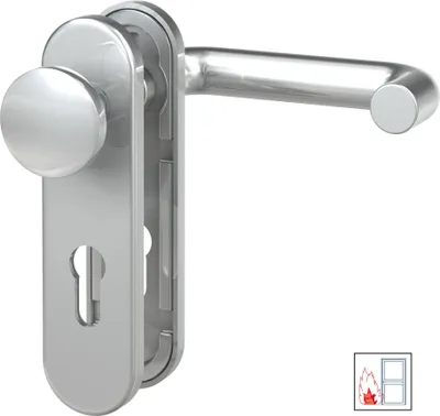 Produktbild von BASI - FS-Wechsel-Beschlag - ZT/FS 2100 - Kurzschild rund - Edelstahl - 7519-0108