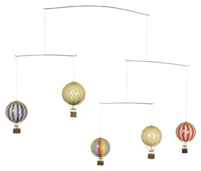 Immagine prodotto di Authentic Models Mobile Flying in the Skies Primario, decorazione da appendere, palloncini, rattan, carta, plastica PP, AP128