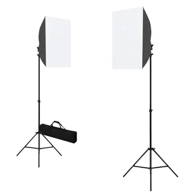 Zdjęcie produktu dla vidaXL Zestaw do studia fotograficznego z softboxami i systemem tła