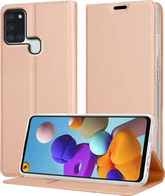 Obrázek produktu pro Cadorabo pouzdro na mobilní telefon pro Samsung Galaxy A21s ochranné pouzdro v růžové barvě Cover Etui Book Case Booklet