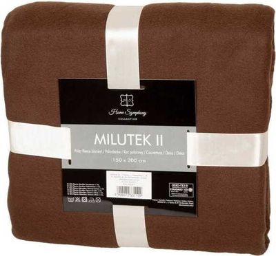 Decke, Fleecedecke, einfarbig, Milutek 150x200cm Braun