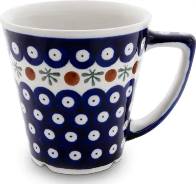 Produktbild von Original Bunzlauer Keramik 350 ml konischer Becher Teebecher Kaffeebecher Teetasse Ø 10,2 cm, H 8,6 cm Design 41