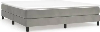 Produktbild von Boxspringbettgestell Hellgrau 160x200 cm Samt