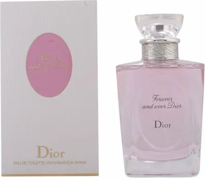 A perfume bottle and its packaging are displayed side-by-side against a white background.