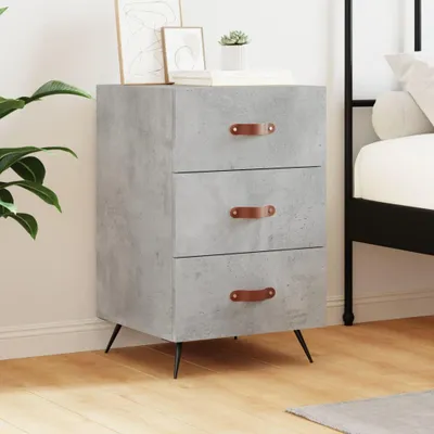 Obrázek produktu pro vidaXL Noční stolek Concrete Grey 40x40x66 cm Dřevěný materiál