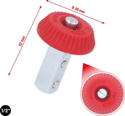 Image de KS TOOLS Carré d'emboîtement à bouton tournant 1/2" - 516.1448