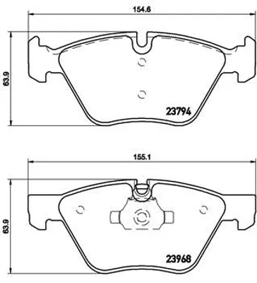 Produktbild von Brembo Bremsbelagsatz, Scheibenbremse Vorderachse P 06 036