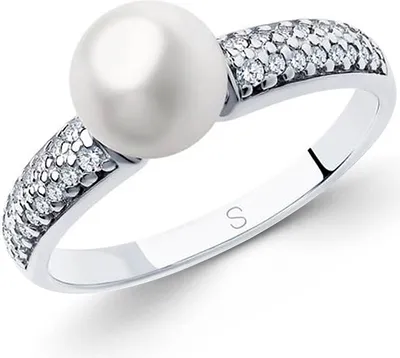 Produktbild von Sokolov 925 Sterling Silber Ring mit Perlen und Fianiten