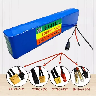 Produktbild von 36V 30000mAh 10S3P Li Ionen Batteriepack 500W für E-Bike Elektrofahrrad Li-Ionen Motorrad Roller,XT60+SM