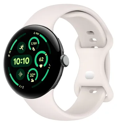 Produktbild von Smartwatch Armband Silikon Google Pixel Watch 4 / 3 45mm Butterfly-Schnalle Band